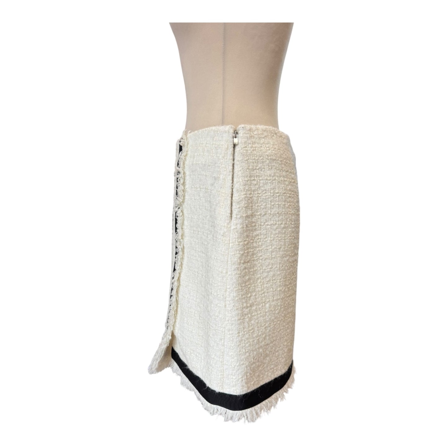 Claudie Pierlot Cream and Black Boucle Mini Skirt - 10