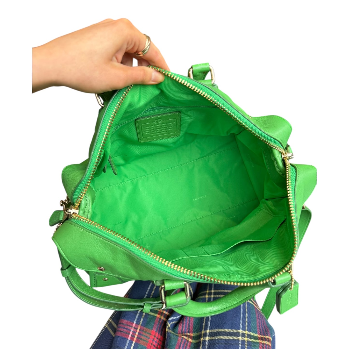 Coach Rhyder Green Satchel Bag