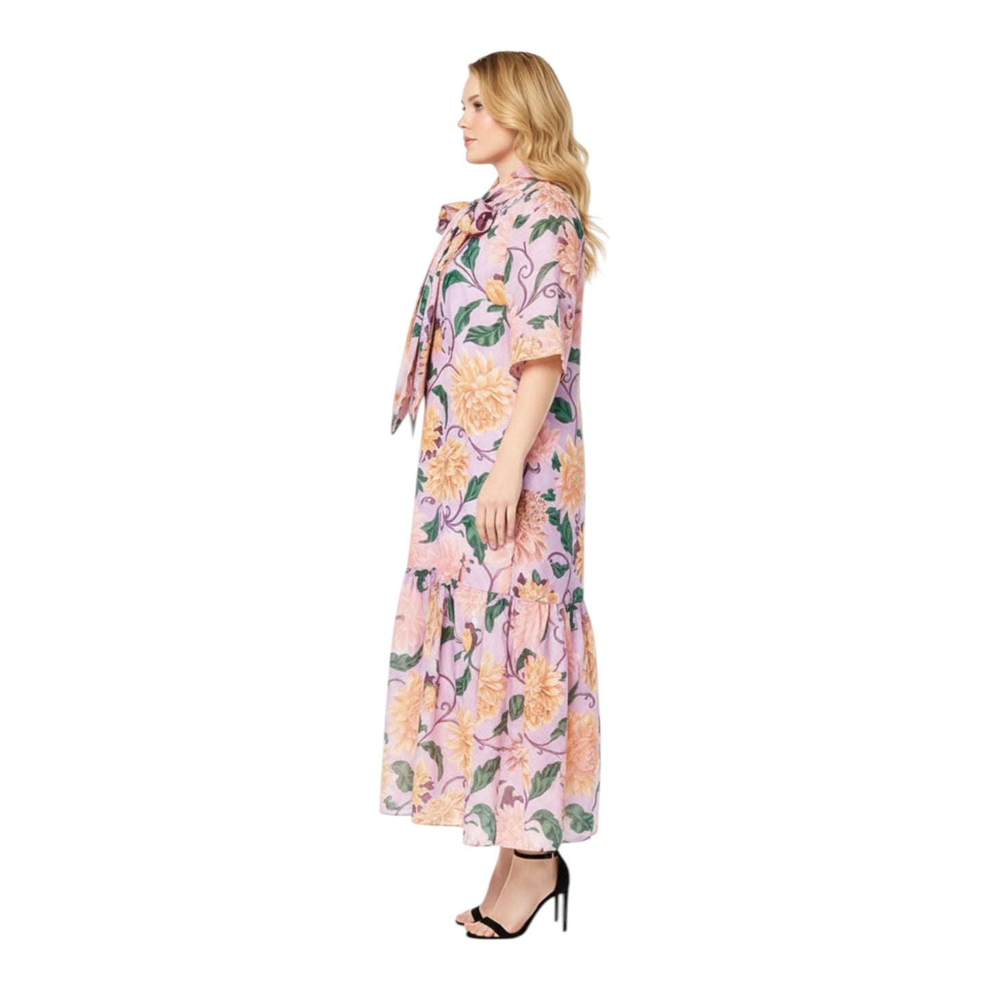 Gant Dahlia Print Maxi Dress in Cotton and Silk - 12
