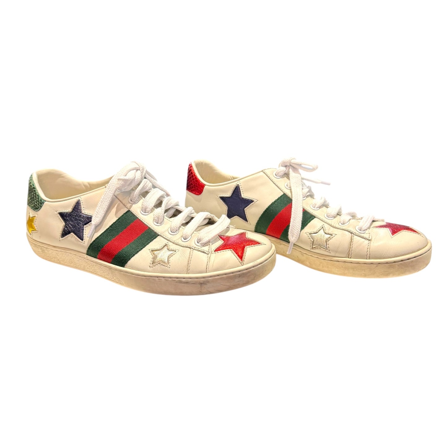 Gucci Leather Star Ace Trainers - 5