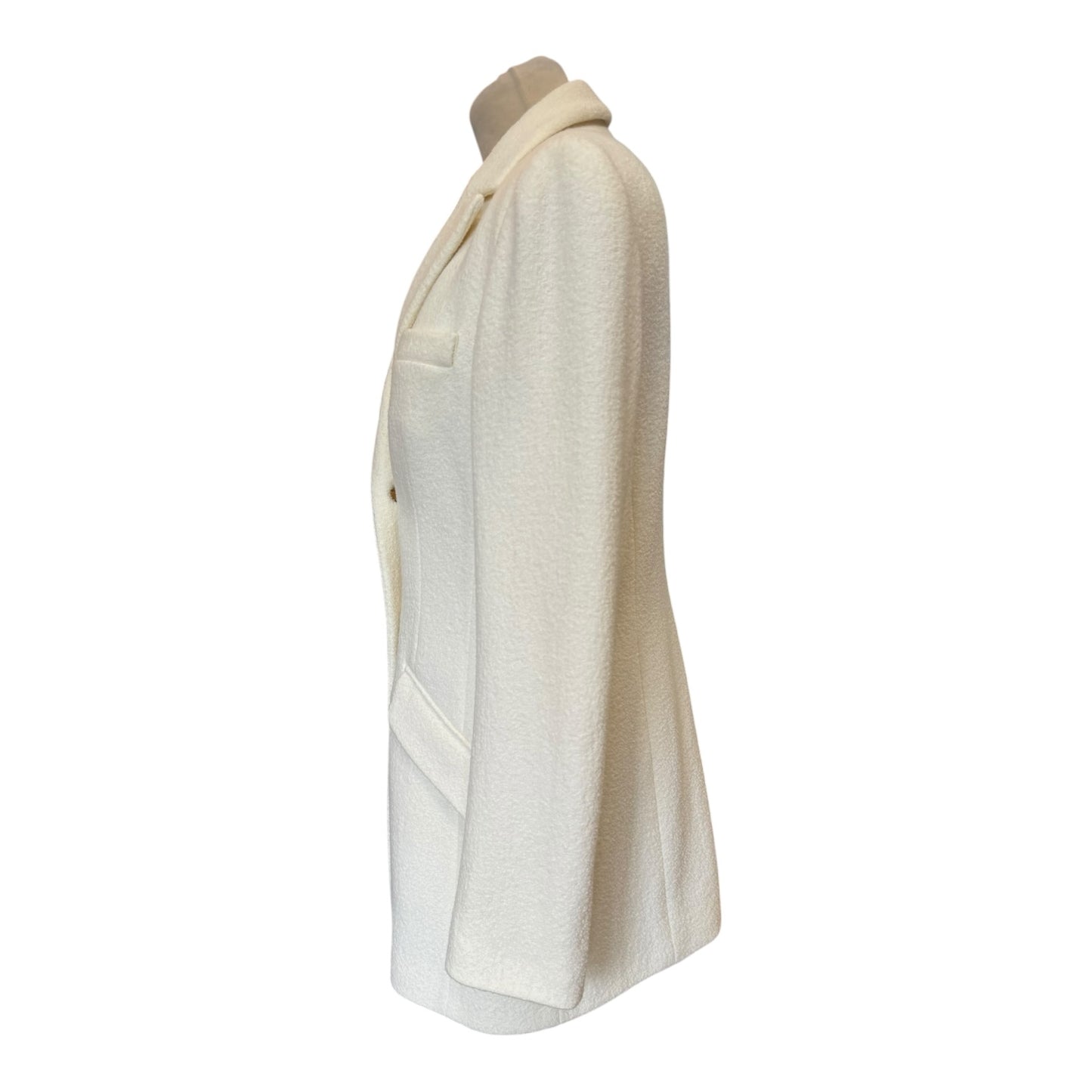 Escada Cream Virgin Wool Blend Blazer - 12