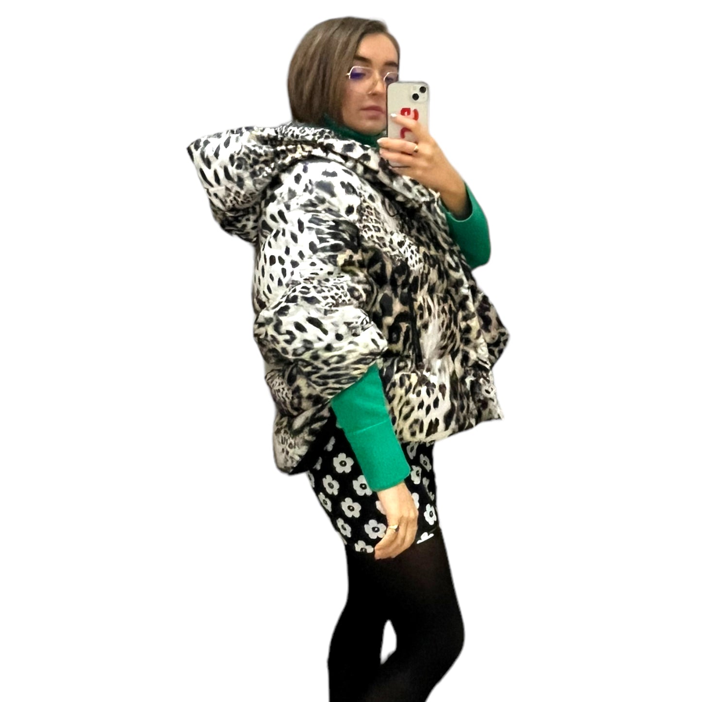 NEW Sportalm Animal Print Puffer Jacket