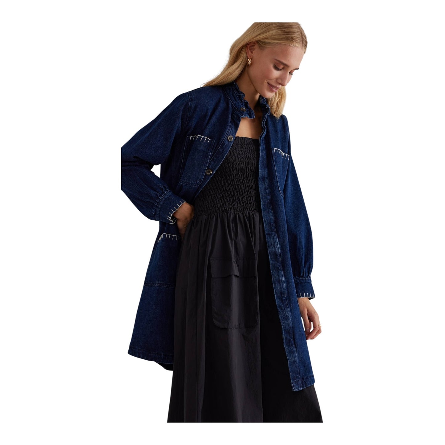 Seventy + Mochi Pablo Denim Trench Coat - 8/10 - NEW
