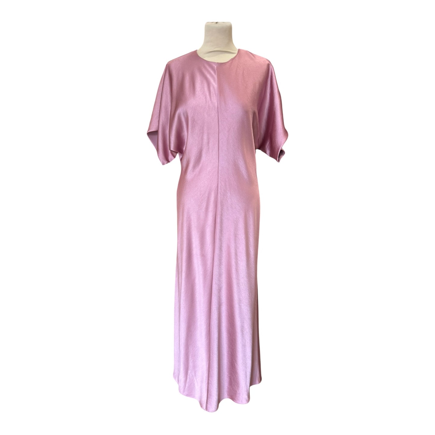 Ted Baker Fianaa Pink Satin Midi Dress - 10