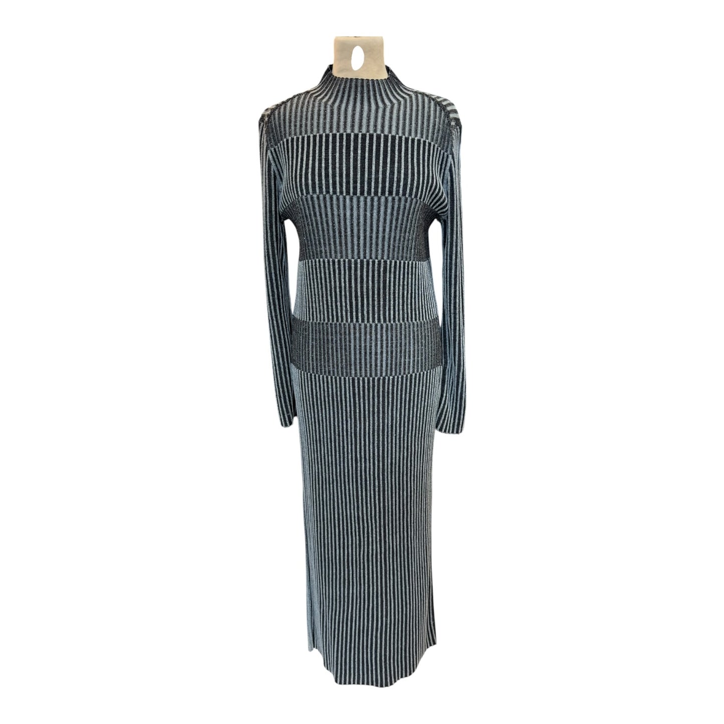 COS Striped Ribbed Knit Midi Dress - 12 - NEW