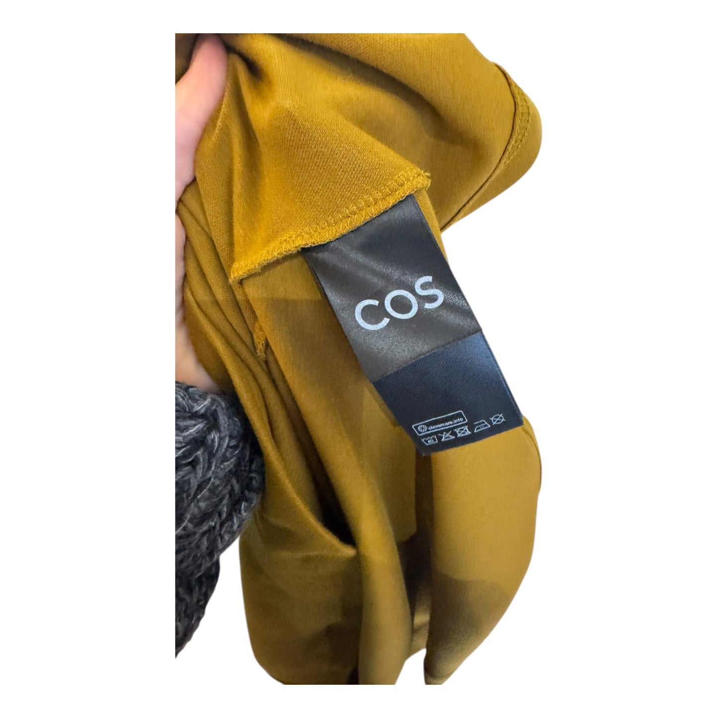 COS Mustard Flared Cotton Polo - 10/12