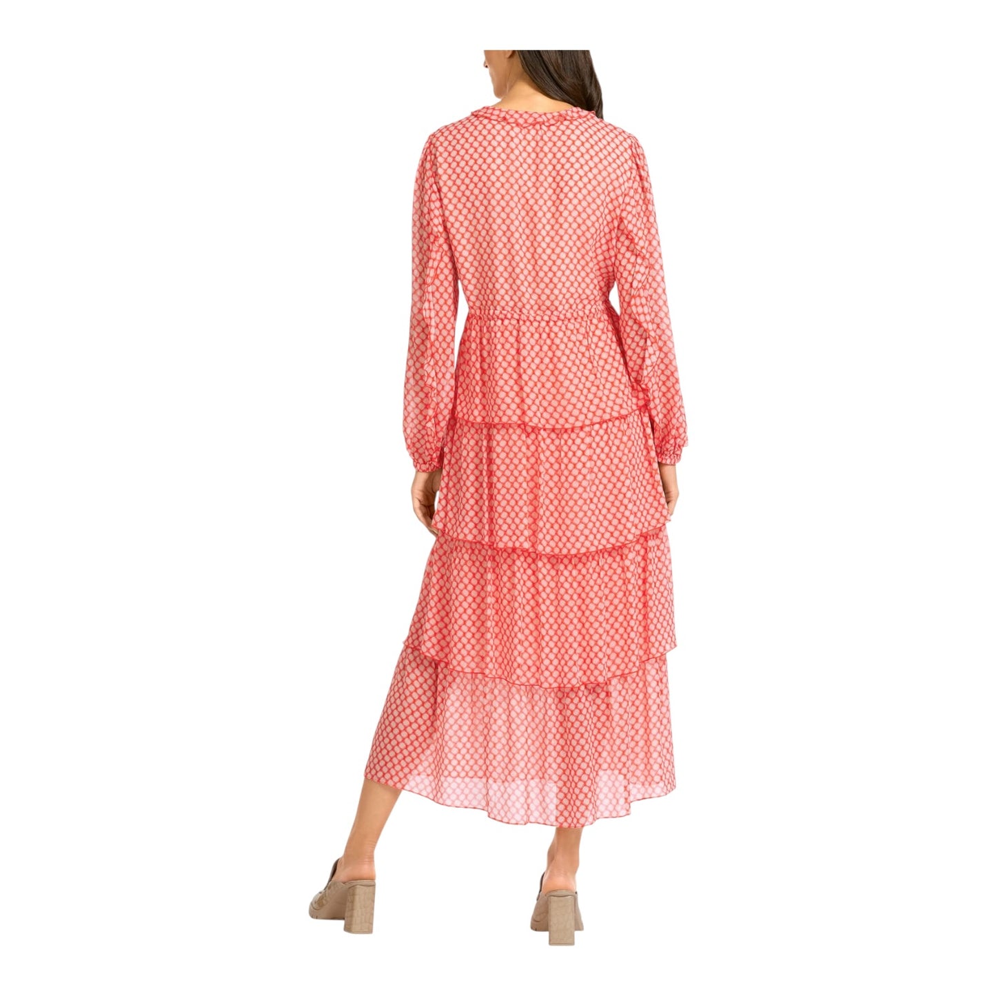 Marc Cain Orange Layered Dress - 14/16