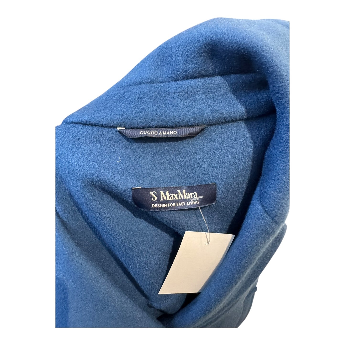 S Max Mara Marina Blue Wool Coat - 10/12
