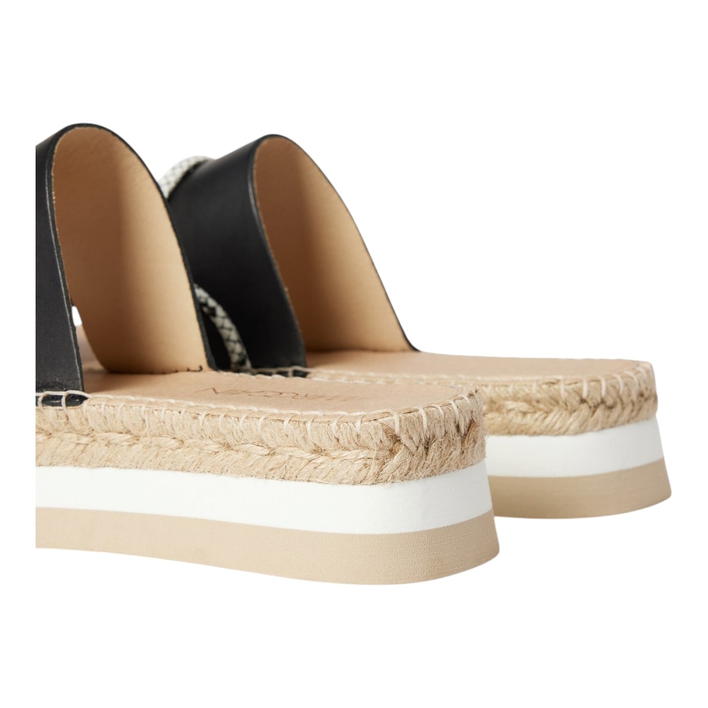 Marc Cain Black and Snake Print Espadrille - 40/7
