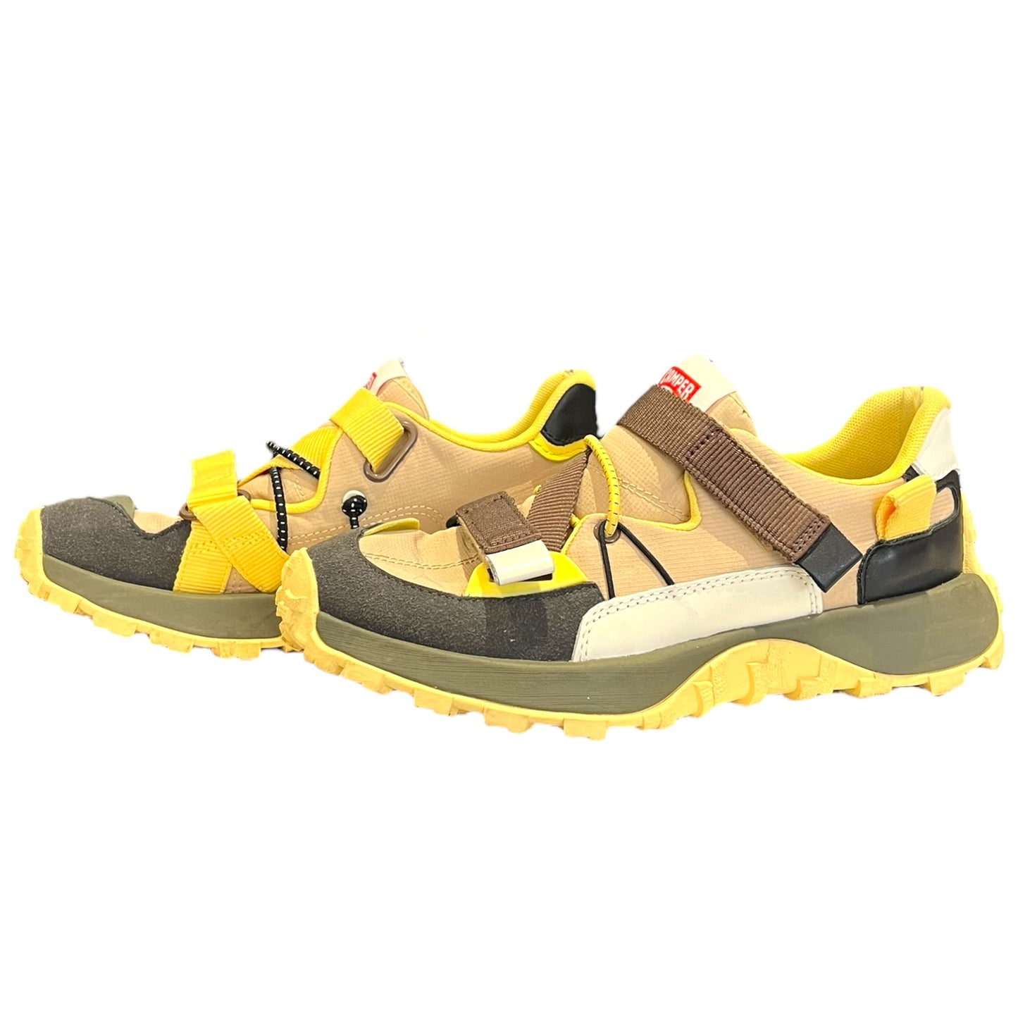 Camper Yellow and Khaki Trainers - 6