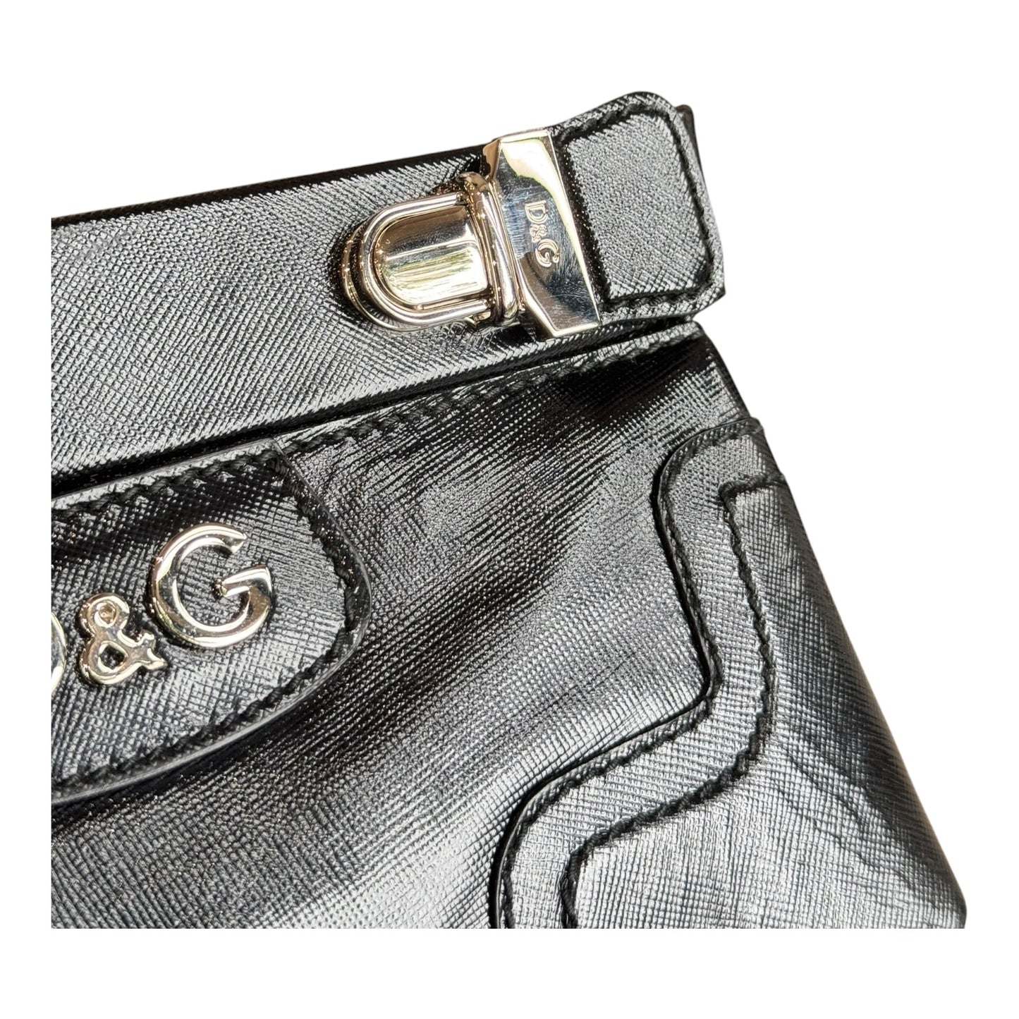 D&G Black Pinch Purse Clutch