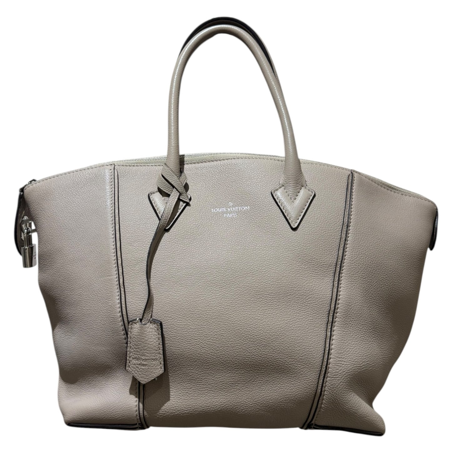 Louis Vuitton Lockit MM in Neutral, Calfskin Leather