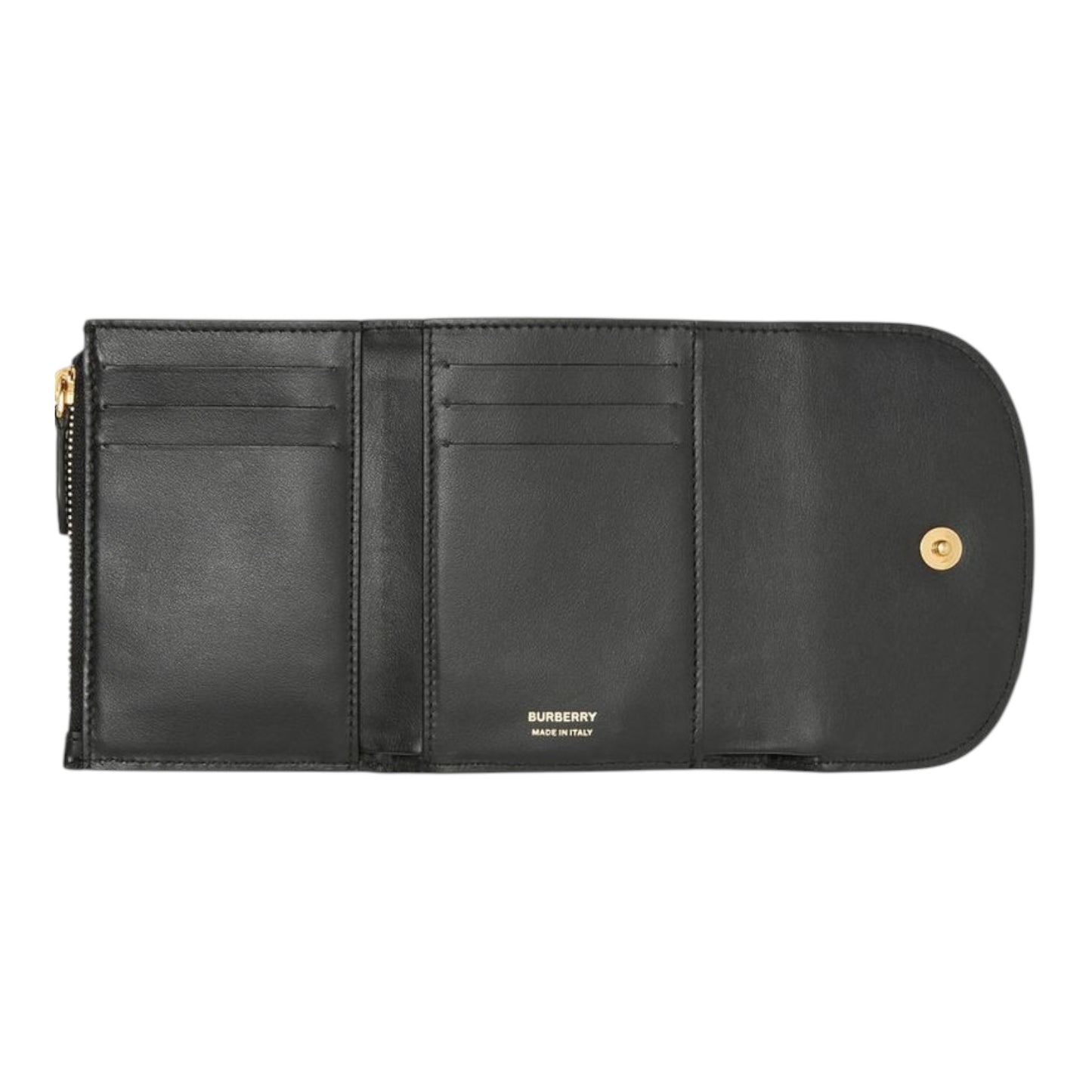Burberry Check Leather Small Folding Wallet - NEW
