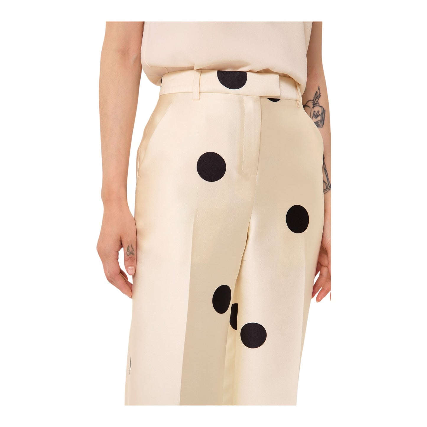 Tara Jarmon Ecru Polka Dot Two Piece - 10/12