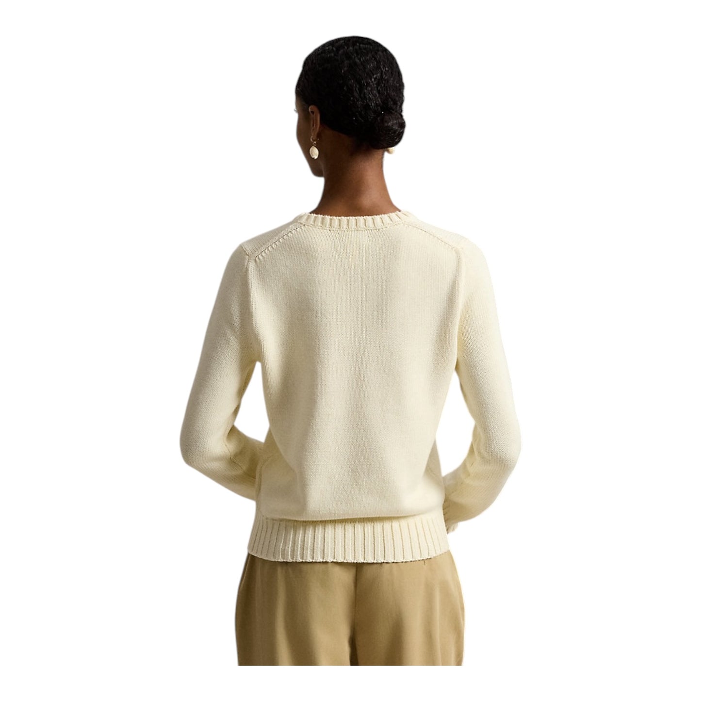 Ralph Lauren The Iconic Flag Jumper in Cream - 12/14