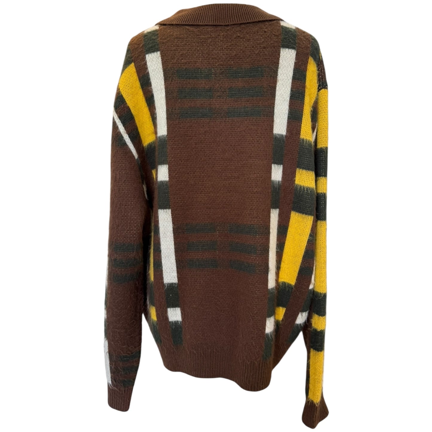 YMC Brown Patterned Rat Pack Cardigan - 12/14