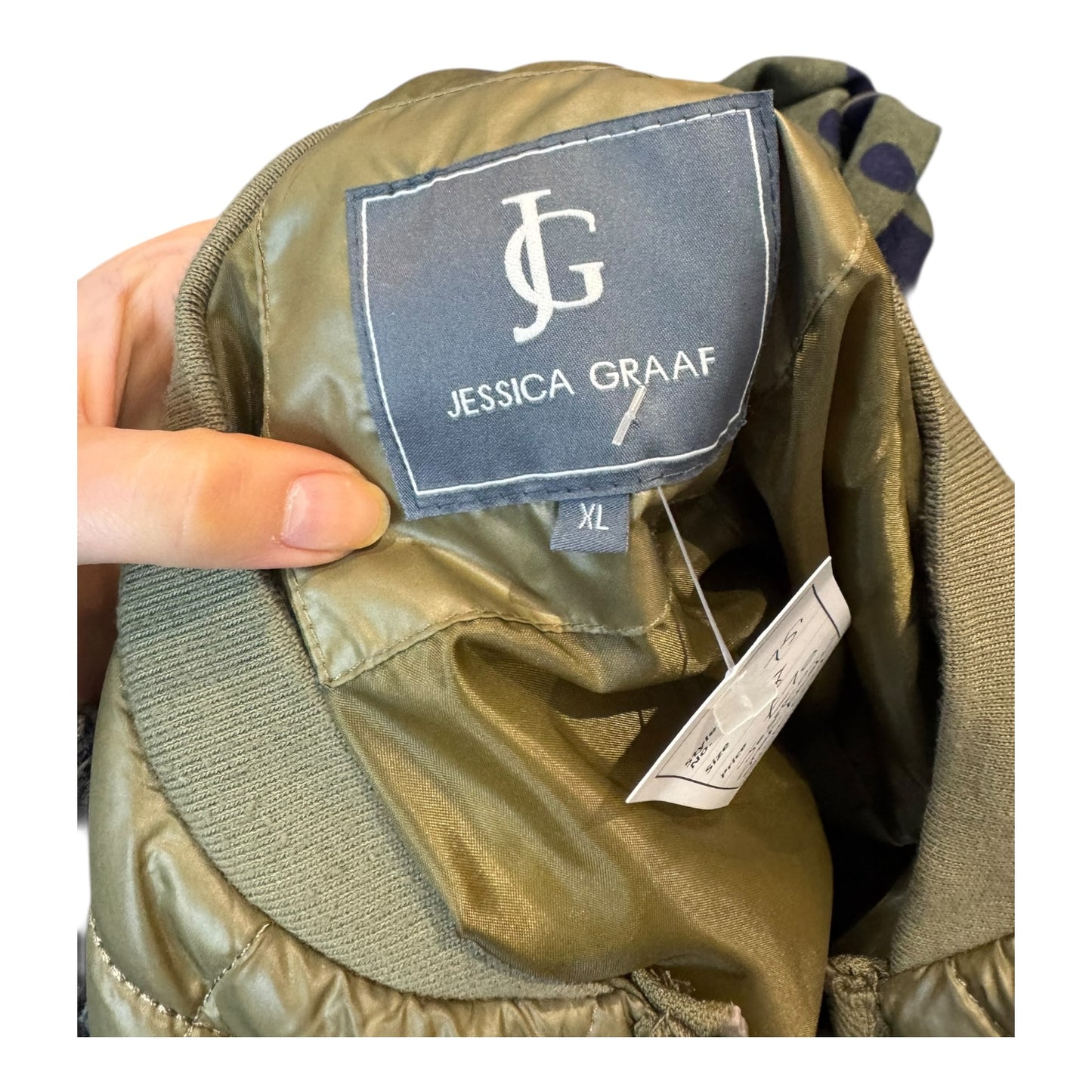 Jessica Graff Khaki Quilted Coat - 18