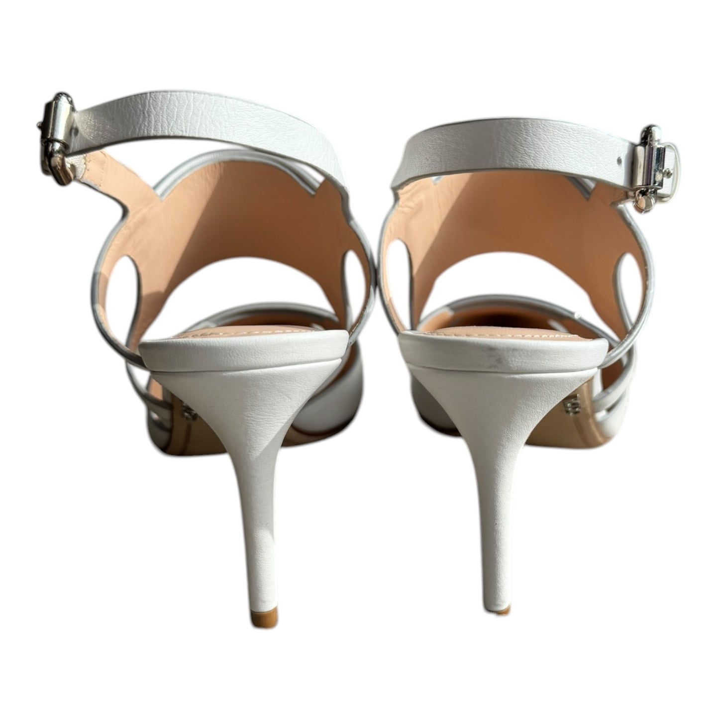 Rodo White Leather Heels - 38/5 - NEW