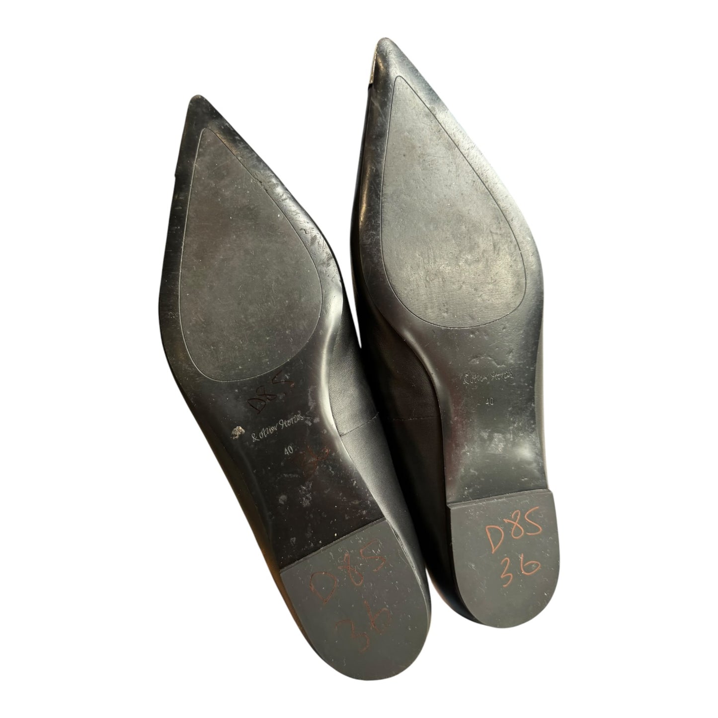 & Other Stories Silver-Cap Ballerina Flats - 40/7
