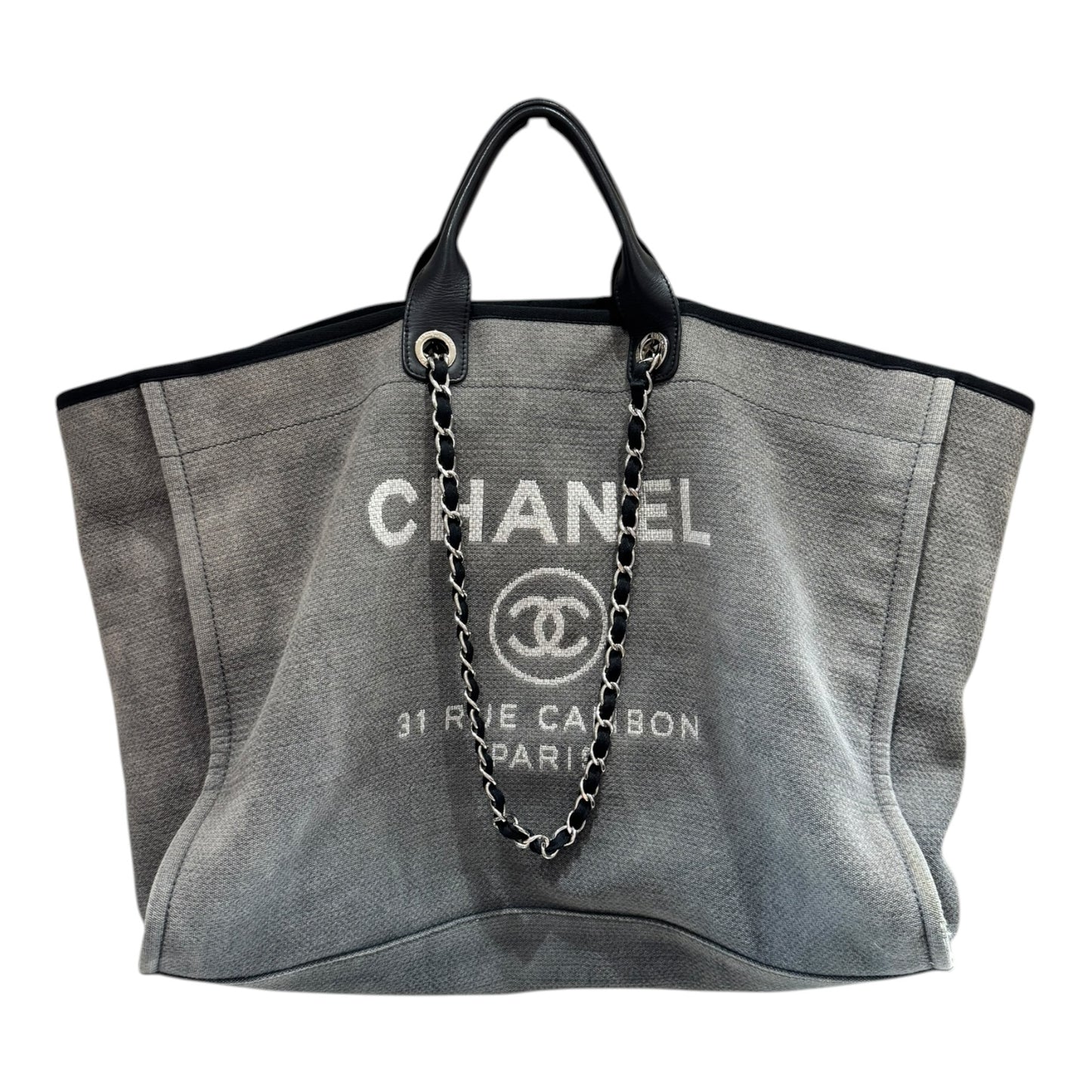 Chanel Deauville  Canvas Tote Bag