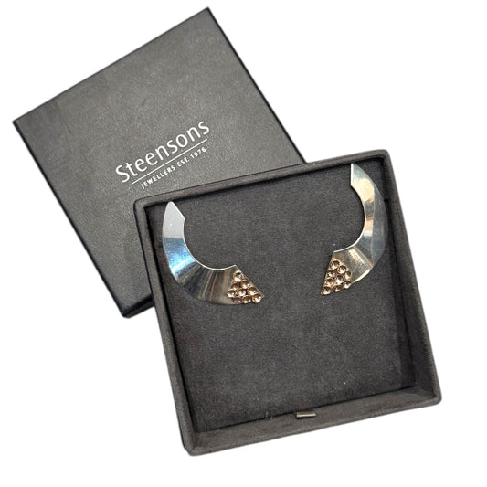 Steensons Silver and Rose Gold Earrings