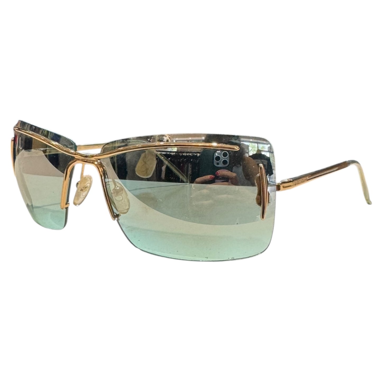 Valentino Rimless Gold Hardware Sunglasses