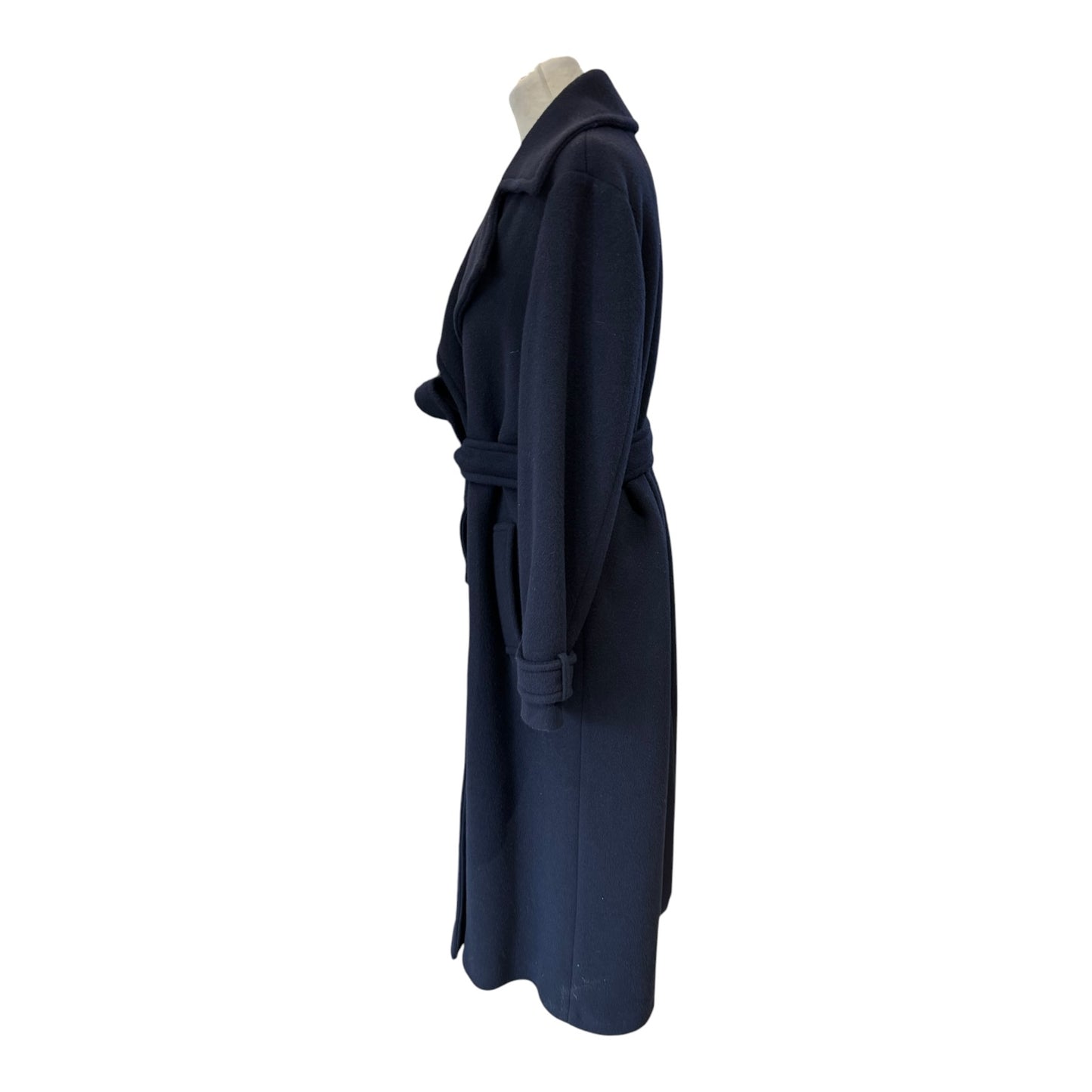 Marella Navy Wool Blend Double Breasted Coat - 10/12/14