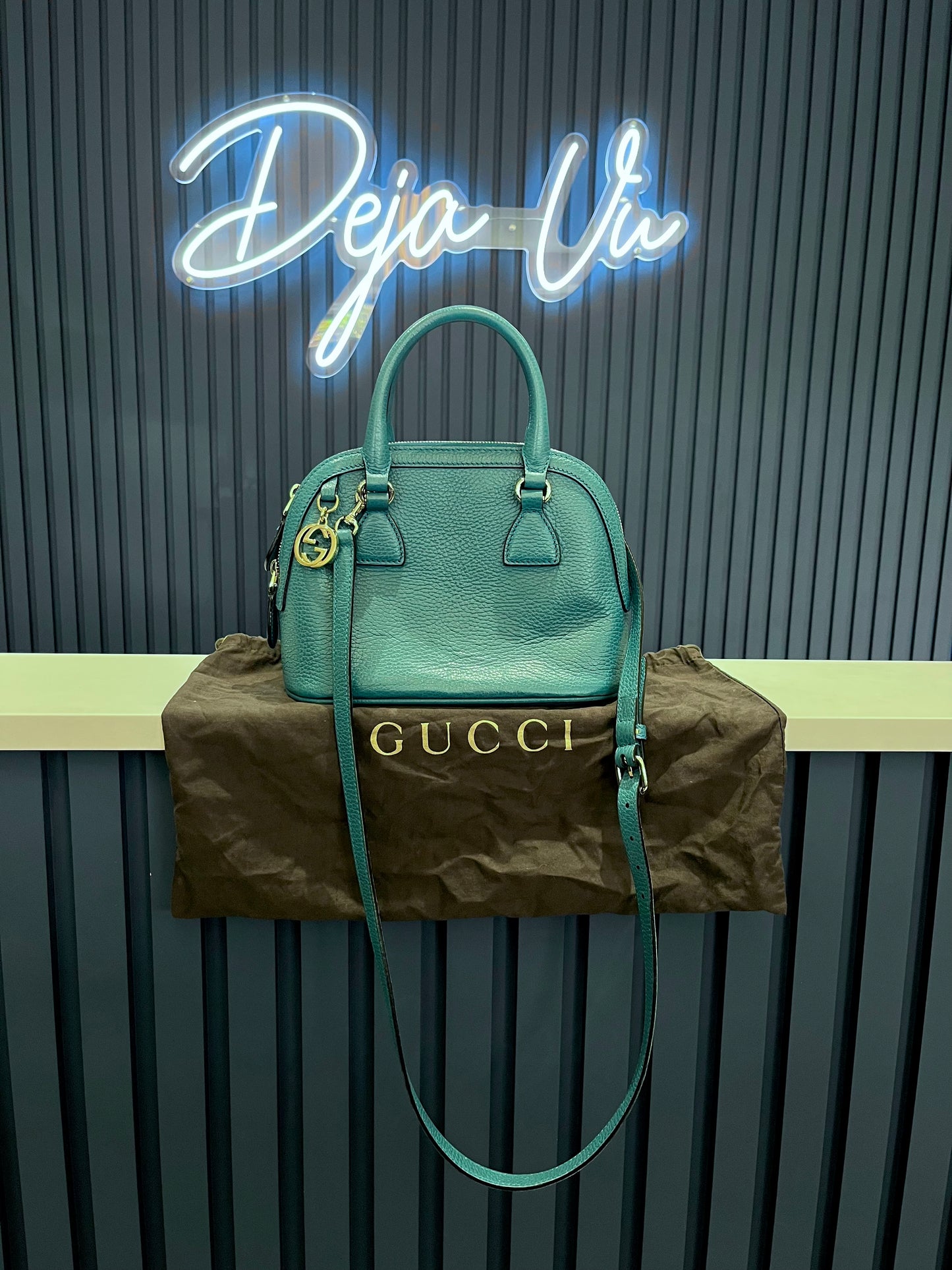Gucci Blue Bag with Crossbody Strap
