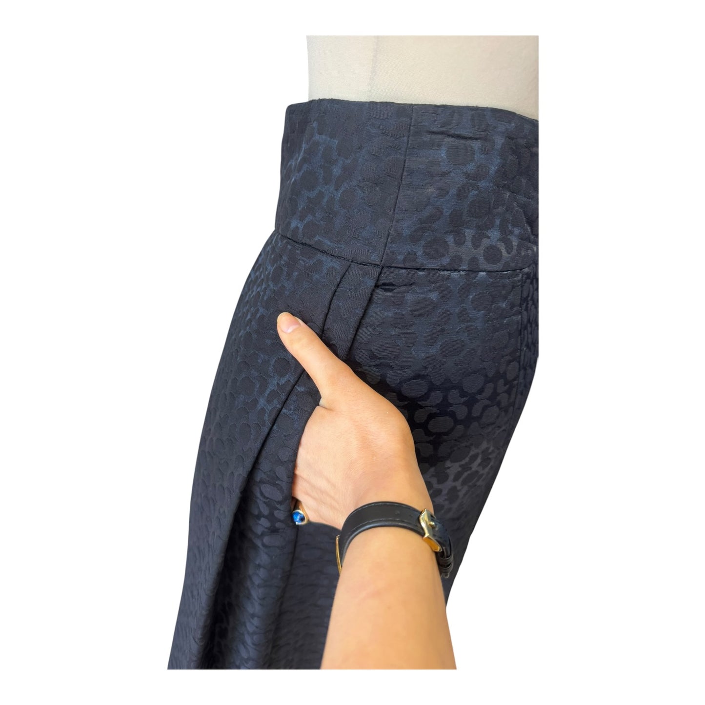 Studio Nicholson Black A Line Jacquard Skirt - 6/8