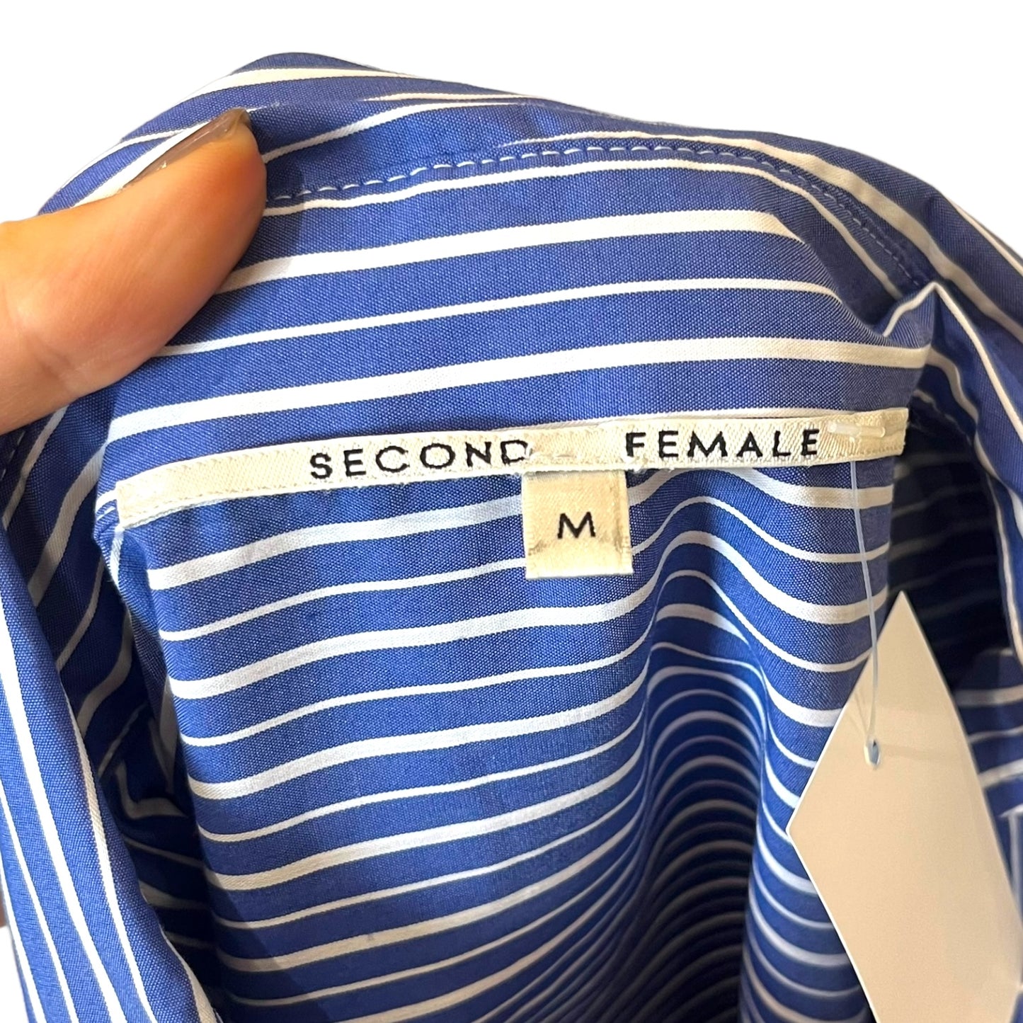 Second Female Blue and White Stripe Shirt - 14/16