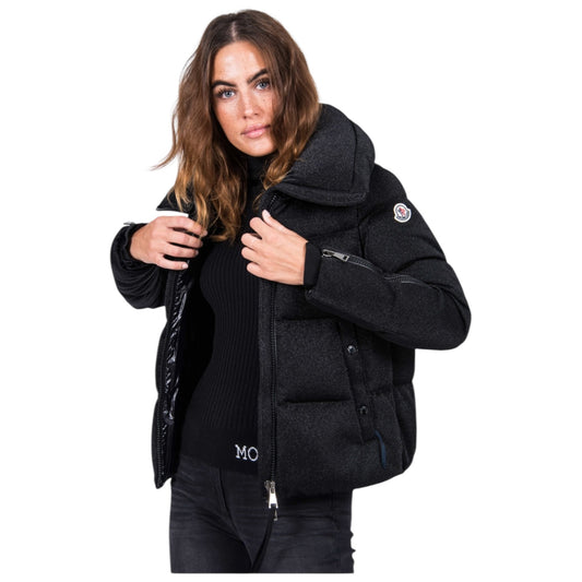 Moncler Bandama Black Glitter Puffer Jacket - 8