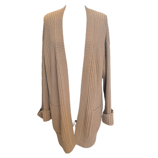 Repeat Wool and Cashmere Camel Long Cardigan - 10