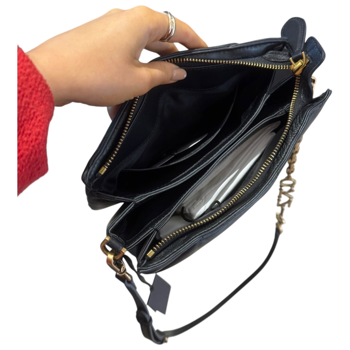 Pinko Mini Puff Bag with Spellout Detachable Crossbody Strap