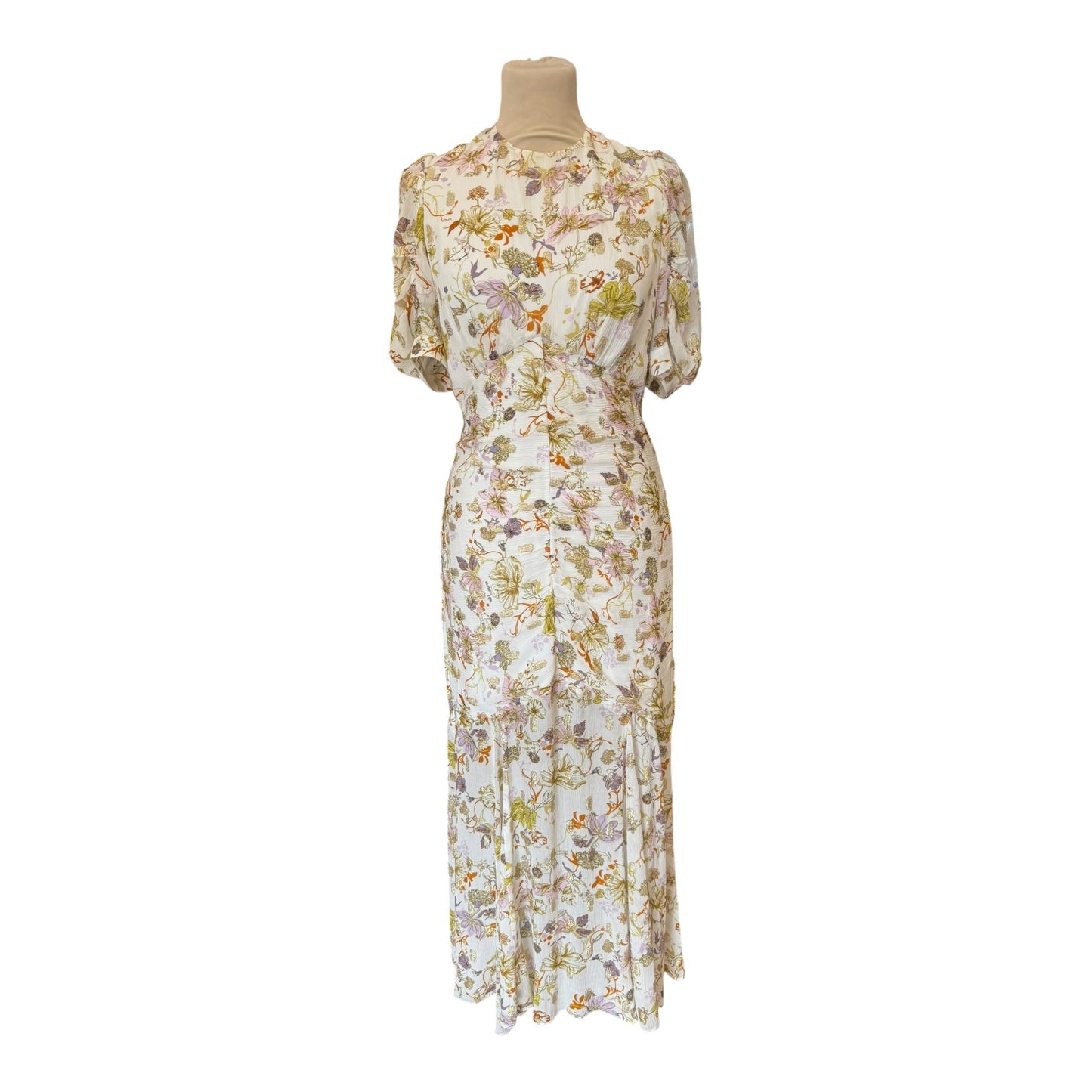 Reiss Naia Floral Open Back Maxi Dress - 8