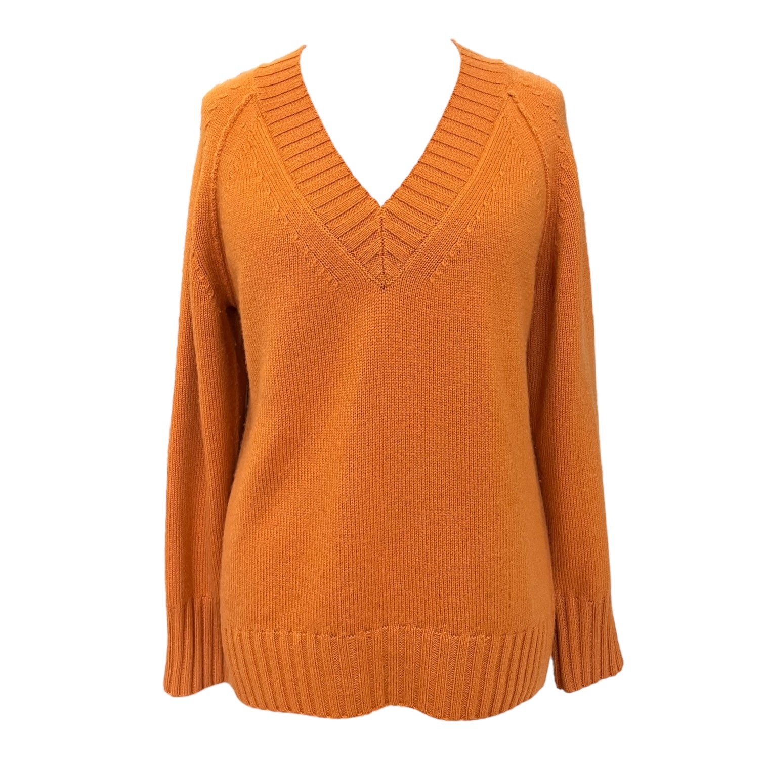 Jigsaw V Neck Orange Jumper Deja Vu Belfast