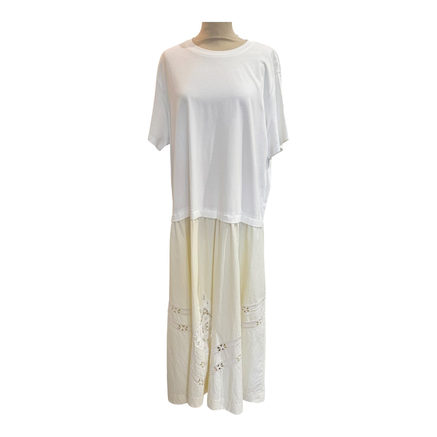 Sea Ainsley Cotton and Broderie Anglaise Midi Dress - 14/16