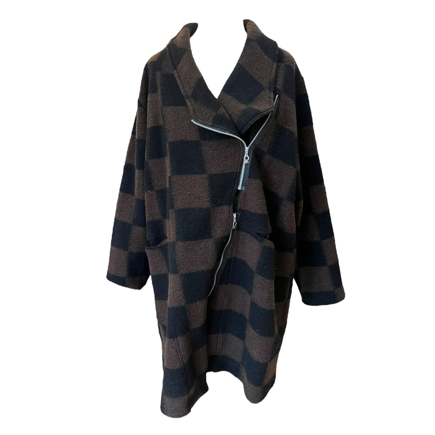 NEW My Soul Brown and Black Check Coat