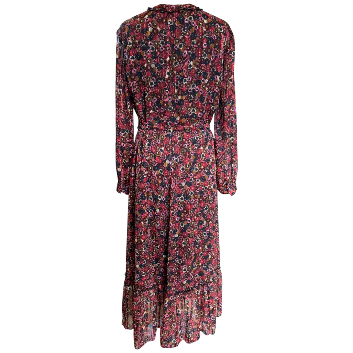 Jigsaw Maroon Wild Flower Dress - 10