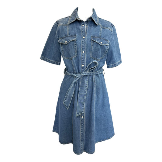 Costa Mani Denim Shirt Dress - 10/12 - NEW