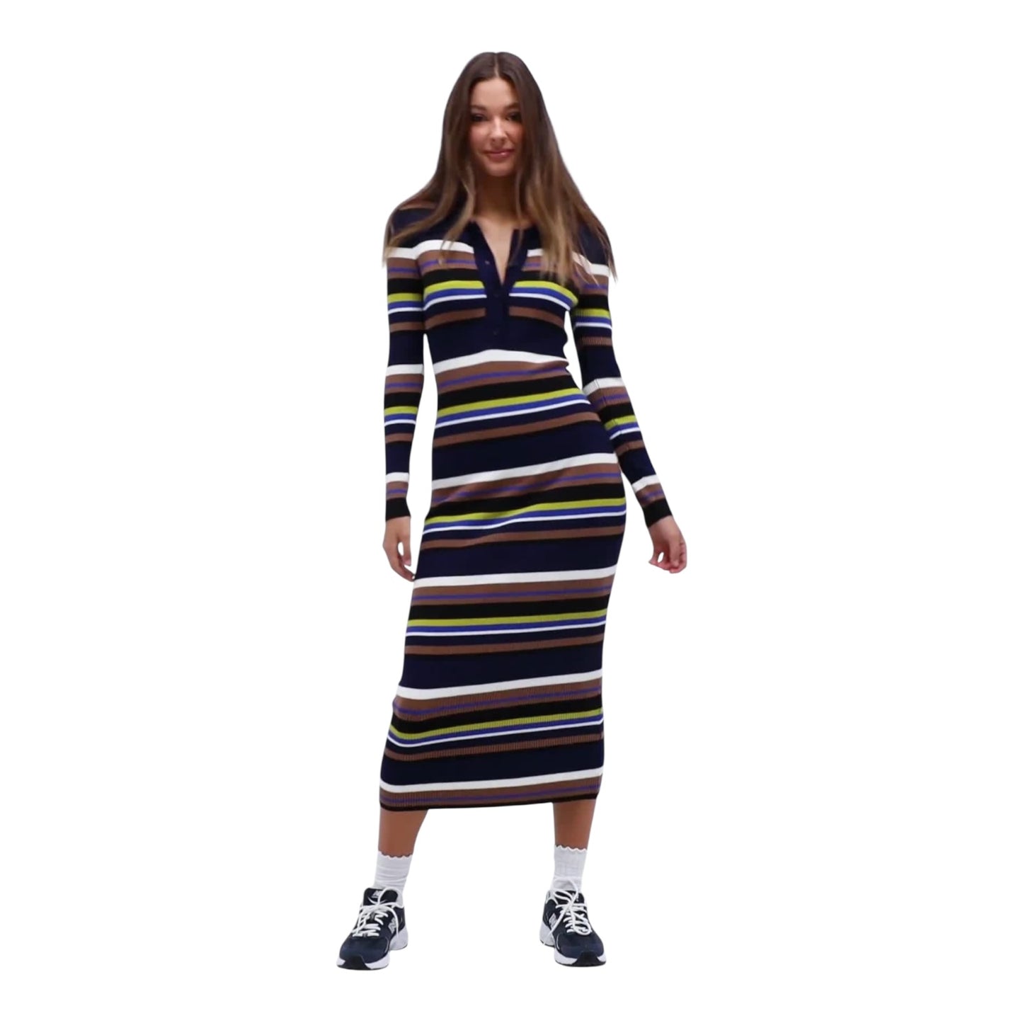 Munthe 'Dapper' Blue Knit Midi Dress - 12