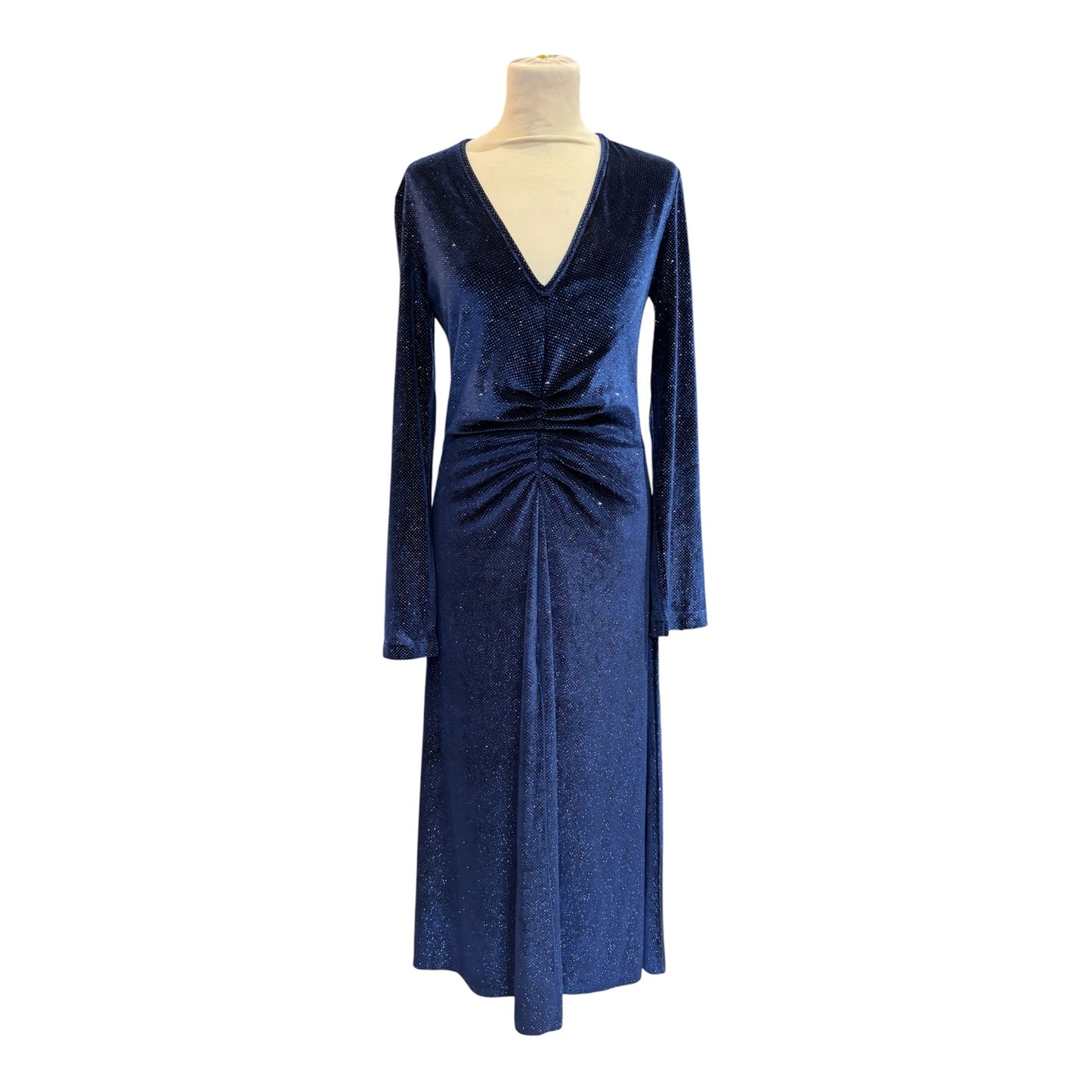 Rotate Birger Christensen Navy Velvet Sparkle Dress - 10/12