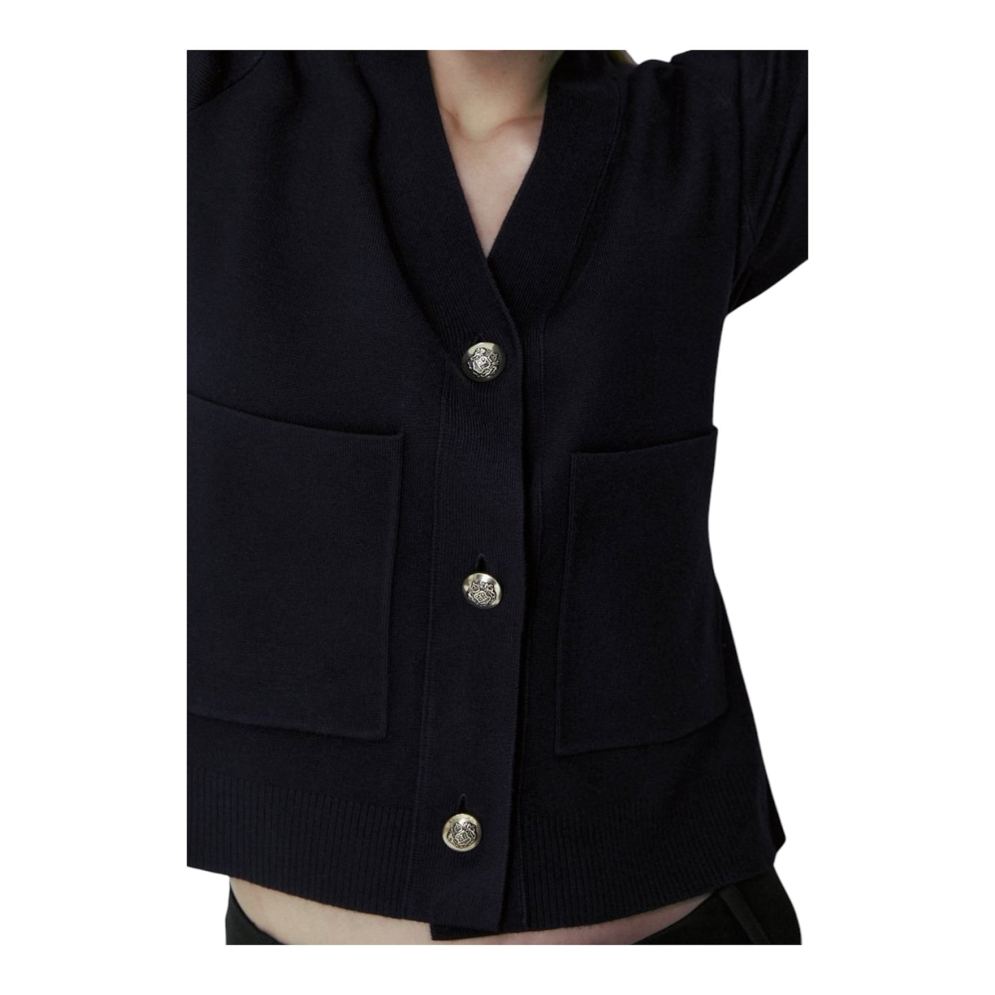 Massimo Dutti Navy Cardigan - 10