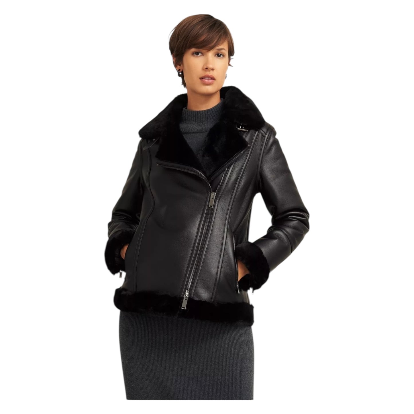 Hobbs Black Ali Biker Jacket - 10