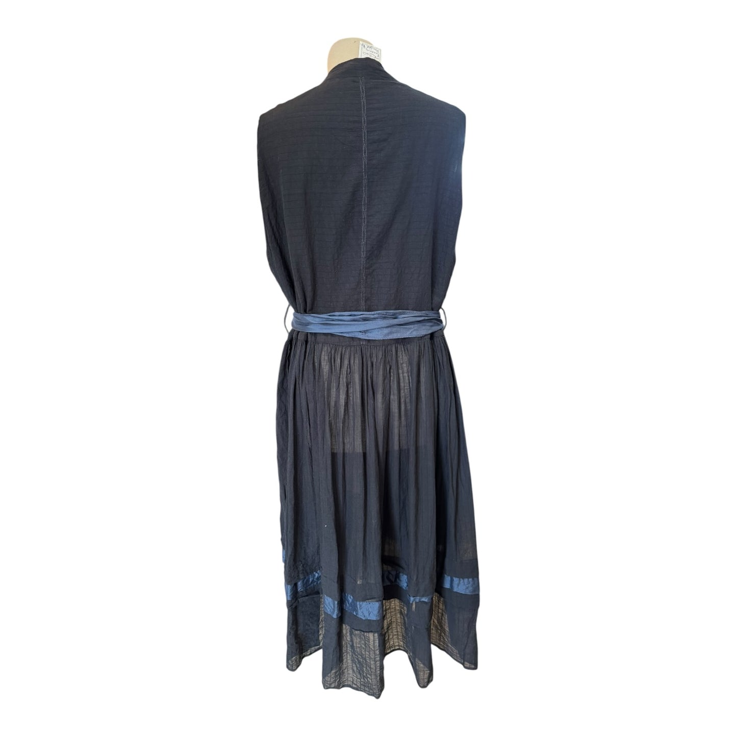 Runaway Bicycle Black and Navy Sleeveless Dress - 14