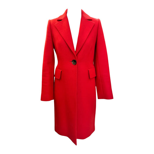 Whistles Red Wool Coat - 6/8