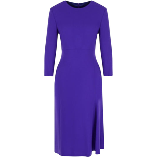 Escada Purple Three Quarter Sleeve Dress - 12