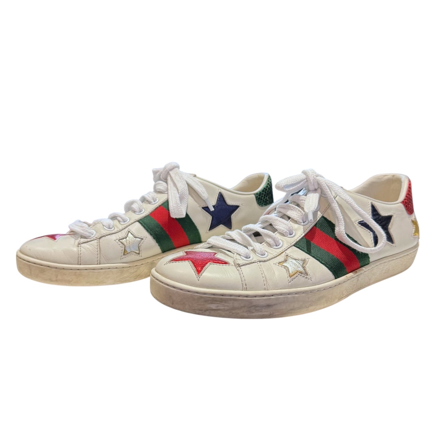 Gucci Leather Star Ace Trainers - 5