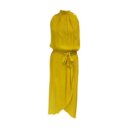 Marella Yellow Halterneck Silk Dress - 14