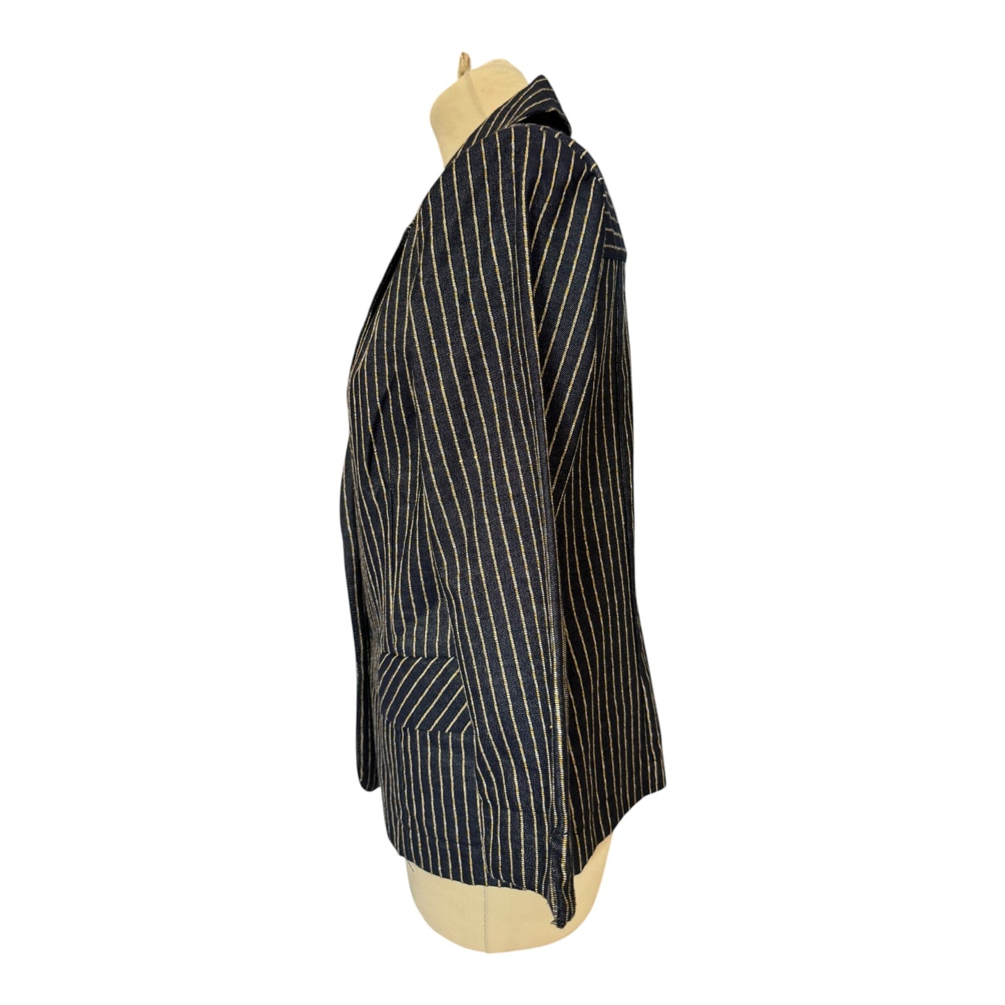 Klass Striped Three Quarter Sleeve Blazer - 10