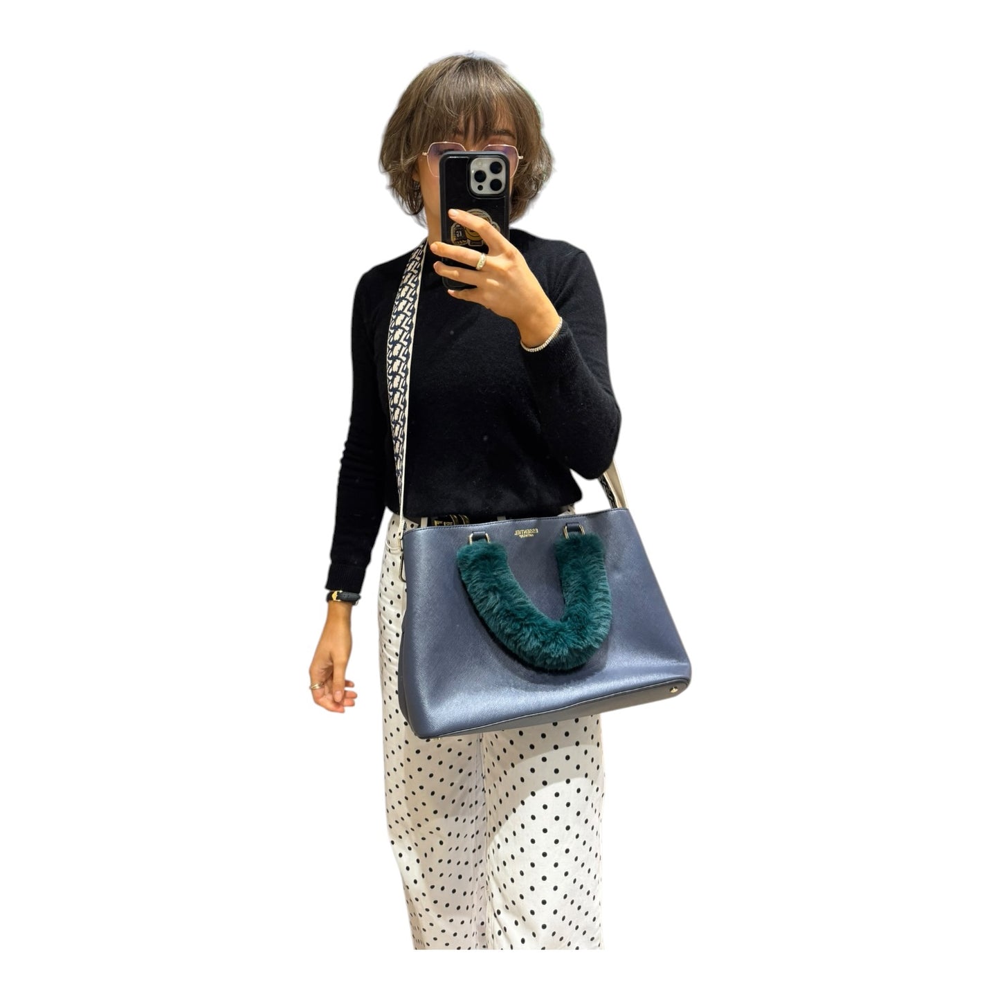 Essentiel Antwerp Blue Fluffy Handle Bag